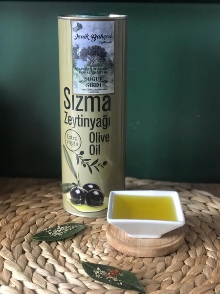 1 LT Teneke Soğuk Sıkım Natural Zeytinyağı